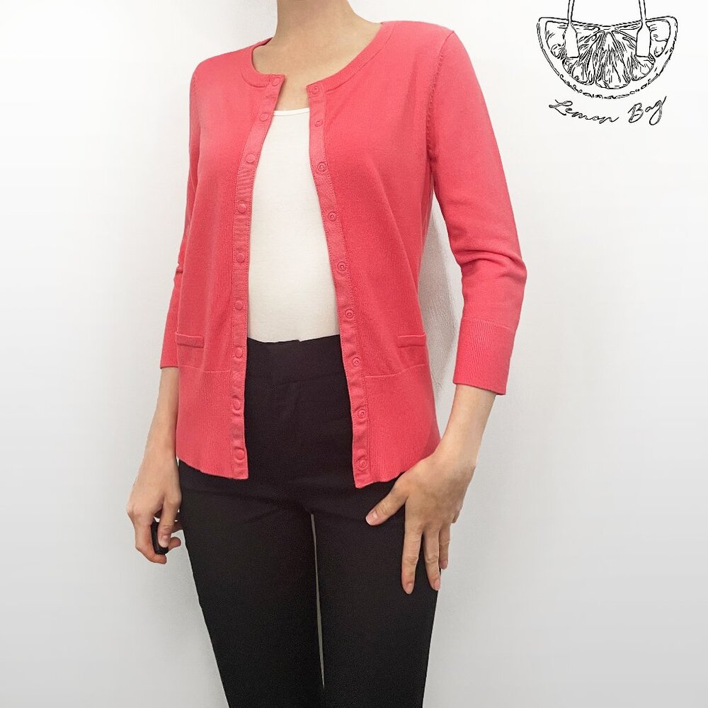 Grace Elements / Button Down Crew Neck Cardigan S… - image 1